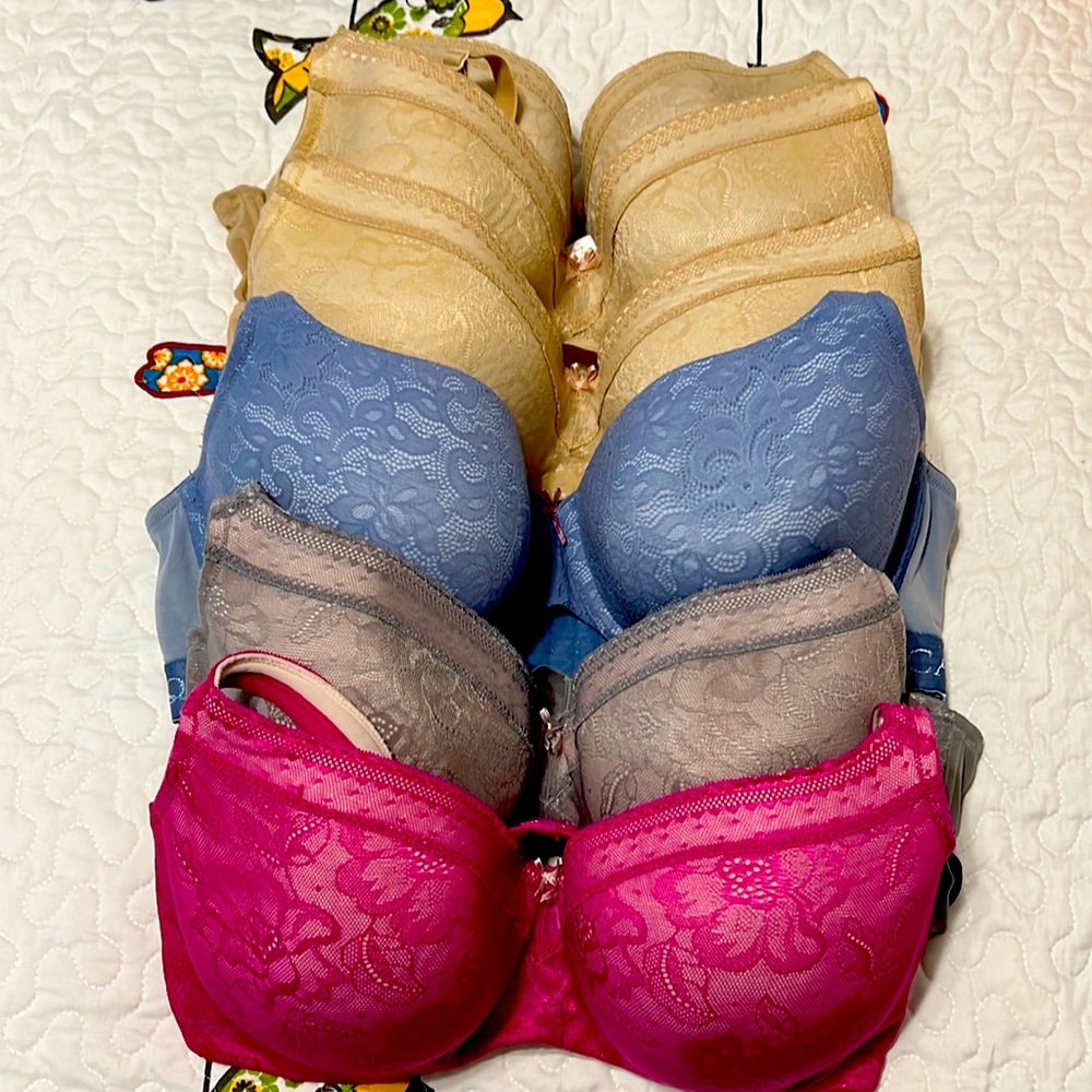 Cacique - 40DDD Underwire Modern Lace Covered Balc Lot of 6